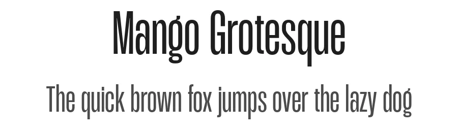 Mango Grotesque — Sans Serif Font