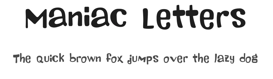 Maniac Letters by THE FLY — Script Handwritten Font