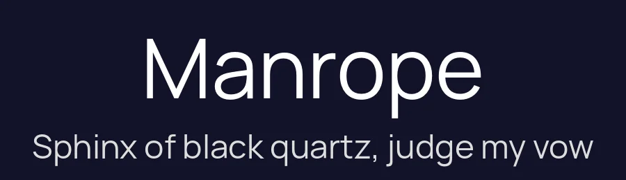 Manrope by Mikhail Sharanda — Sans Serif Font — thumbnail 2