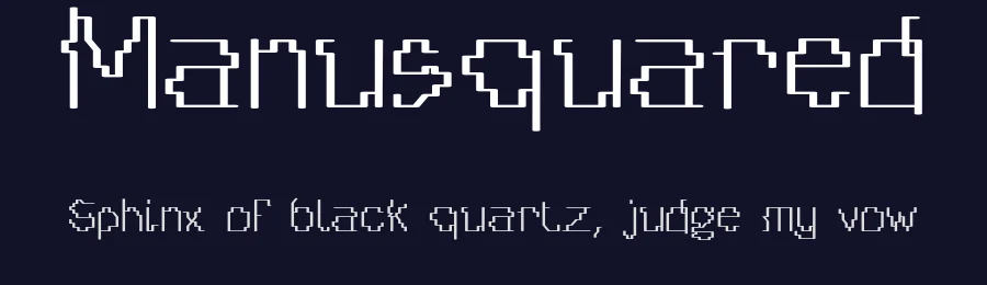 Manusquared by Quentin Juhel — Display Font — thumbnail 2