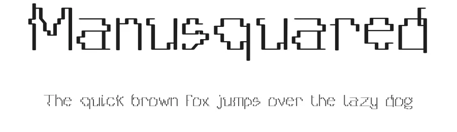 Manusquared by Quentin Juhel — Display Font
