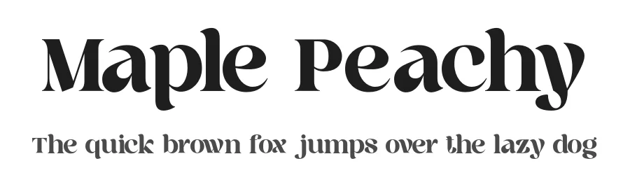Maple Peachy by Bakhrudin Ja'far — Sans Serif Font