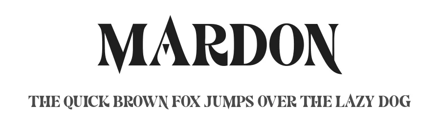 Mardon by Muhammad Nasir โ Serif Font