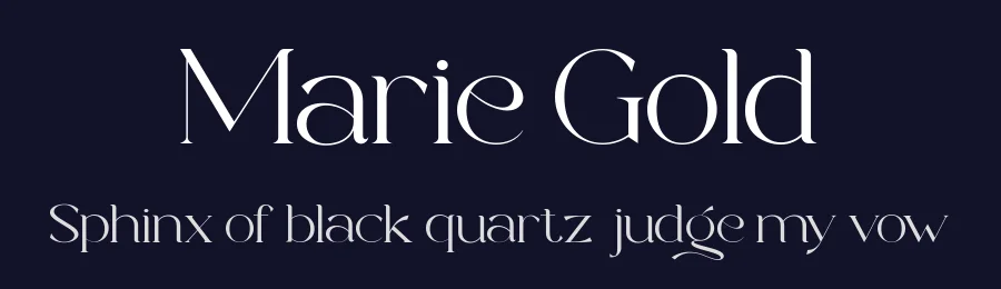 Marie Gold by Sayins — Display Font — thumbnail 2