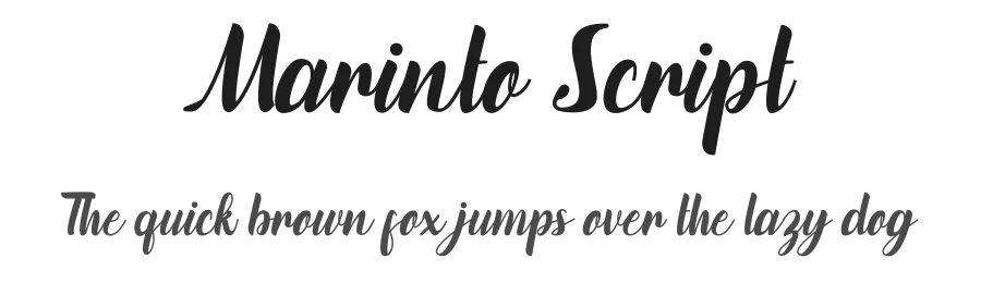 Marinto Script — Script Handwritten Font