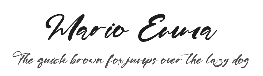 Mario Emma by Kong Font — Script Handwritten Font