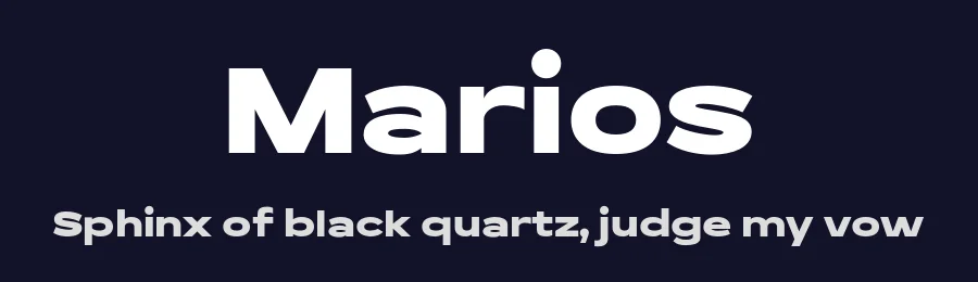 Marios by Come Type, Abdul Artega — Sans Serif Font — thumbnail 2