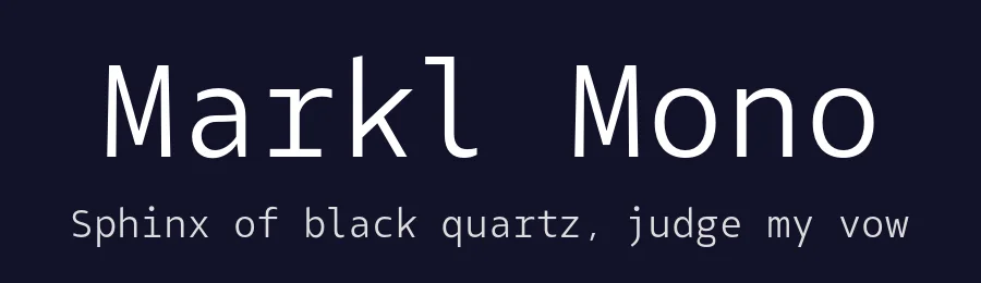 Markl Mono by Laire Banyu Sandi Pawenang — Sans Serif Font — thumbnail 2