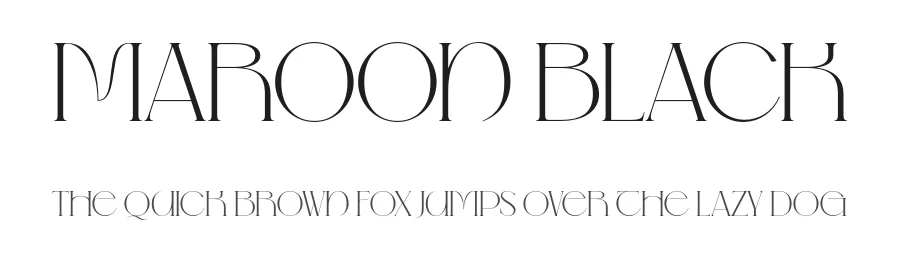 Maroon Black by Sigit Dwipa Raharjo — Display Font