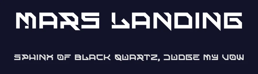 Mars Landing by Sahirul Puguh — Display Font — thumbnail 2