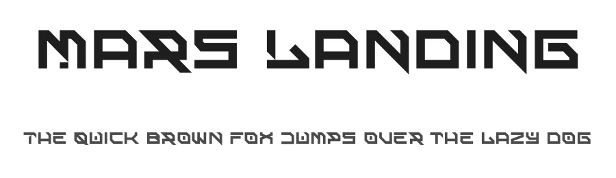 Mars Landing by Sahirul Puguh — Display Font