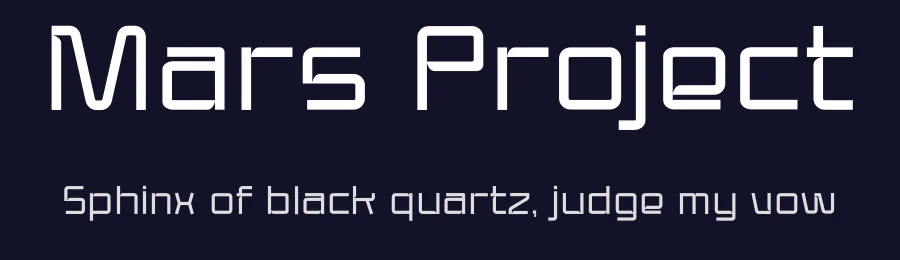 Mars Project by PINISIART TEAM — Display Font — thumbnail 2