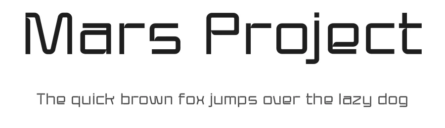 Mars Project by PINISIART TEAM — Display Font