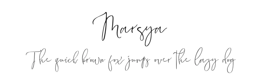 Marsya by Area Type — Script Handwritten Font