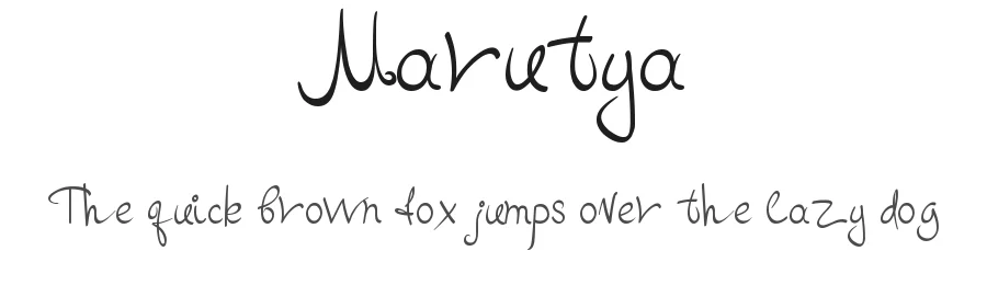 Marutya — Script Handwritten Font
