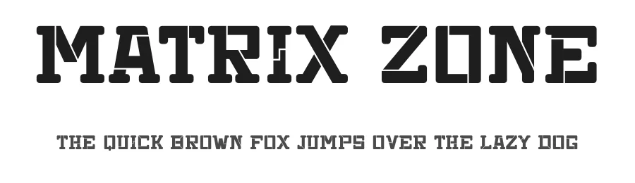 Matrix Zone by Sahirul Sugih — Display Font