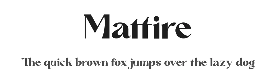 Mattire by Dharmas Studio — Sans Serif Font