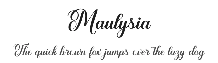 Maulysia by Khaidir — Script Handwritten Font