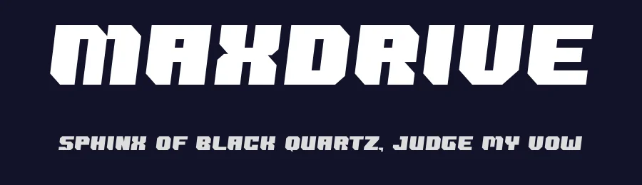 Maxdrive by Sahirul Puguh — Display Font — thumbnail 2