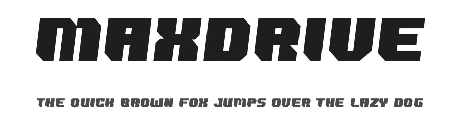 Maxdrive by Sahirul Puguh — Display Font