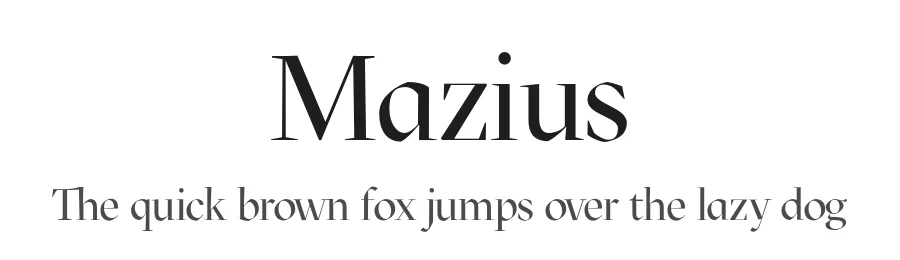 Mazius by Alberto Casagrande — Serif Font