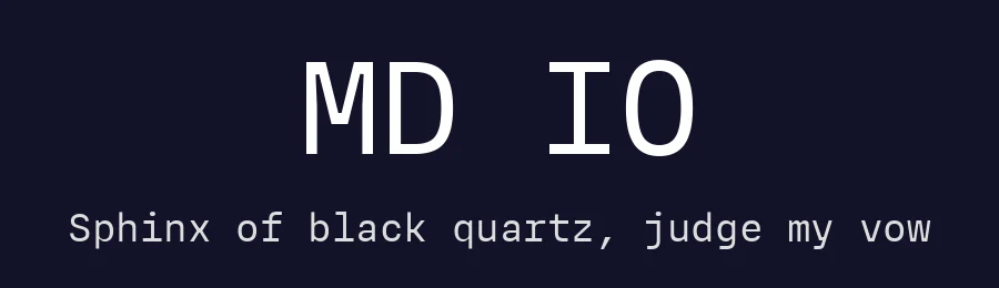 MD IO by Rutherford Craze — Sans Serif Font — thumbnail 2
