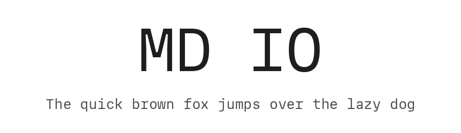 MD IO by Rutherford Craze — Sans Serif Font