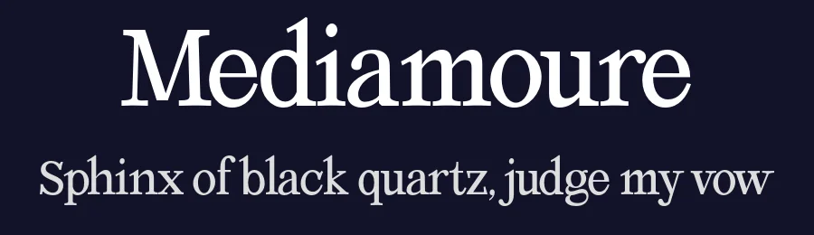 Mediamoure — Serif Font — thumbnail 2