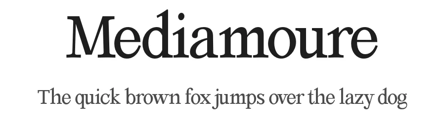 Mediamoure — Serif Font