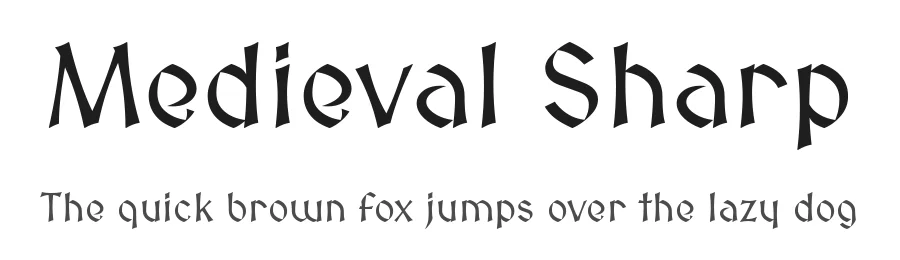 Medieval Sharp — Sans Serif Font