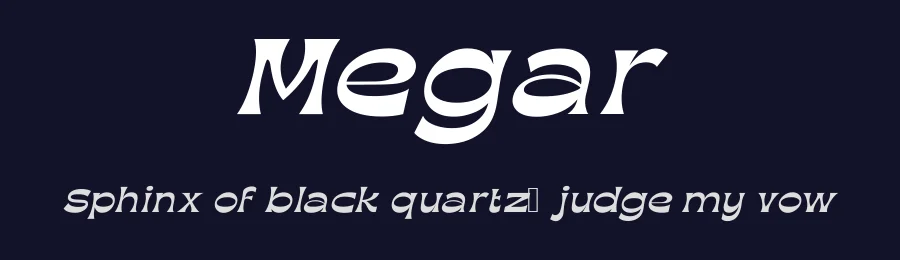 Megar — Display Font — thumbnail 2