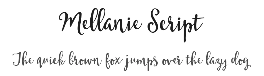 Mellanie Script by Queentype — Script Handwritten Font