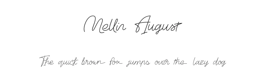 Mellin August by Ridho Pratama Putra — Script Handwritten Font