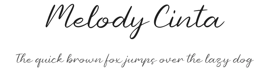 Melody Cinta by forberas — Script Handwritten Font
