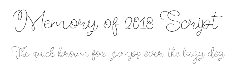 Memory of 2018 Script by Khurasan — Script Handwritten Font