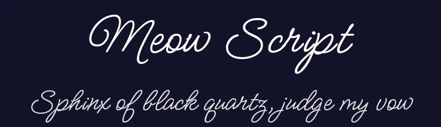 Meow Script by Robert E. Leuschke — Script Handwritten Font — thumbnail 2