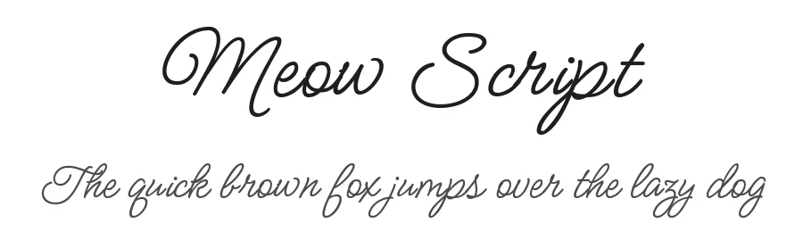 Meow Script by Robert E. Leuschke — Script Handwritten Font