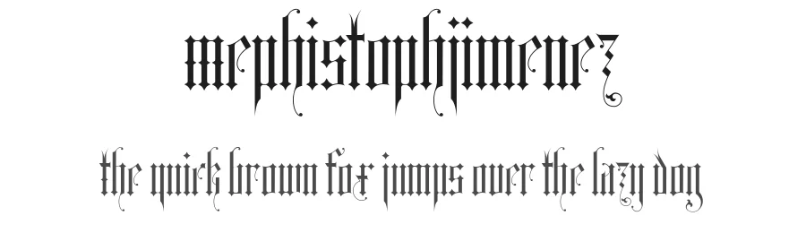 Mephistophjimenez by Mikhail Vlasov — Display Font