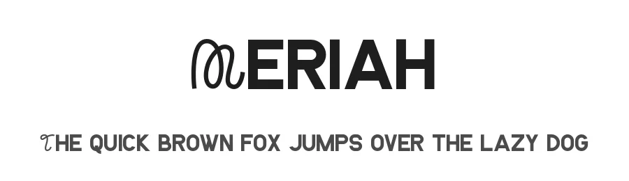 Meriah by Jamaludin Achmad Sahestya Dharma — Display Font