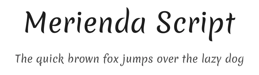 Merienda Script by Eduardo Rodriguez Tunni β Script Handwritten Font