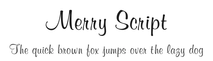 Merry Script — Script Handwritten Font