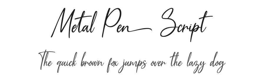 Metal Pen Script by Suzuran — Script Handwritten Font