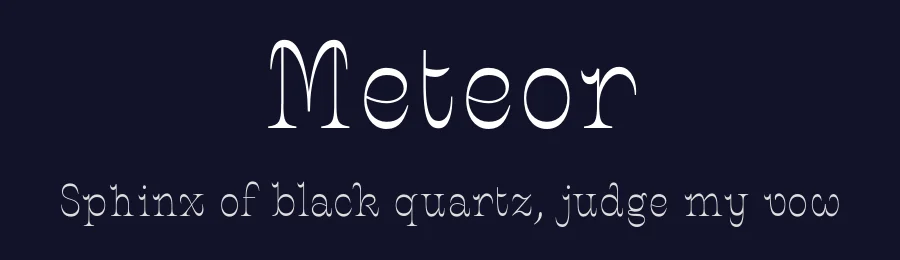 Meteor by Marie Deloffre — Serif Font — thumbnail 2