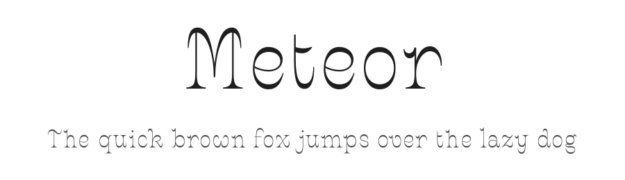 Meteor by Marie Deloffre — Serif Font