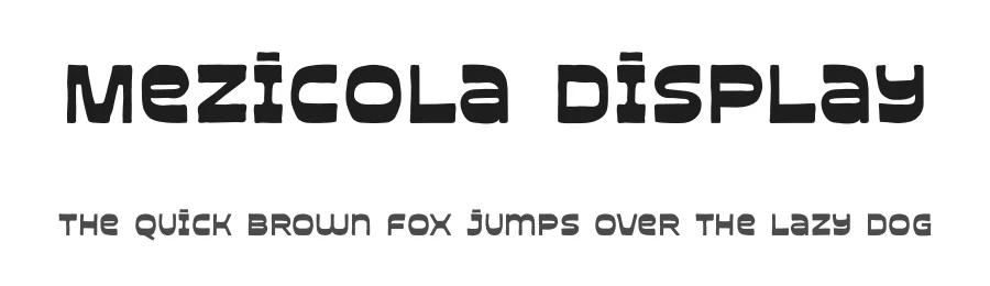 Mezicola Display by Putu Dody Permana — Display Font