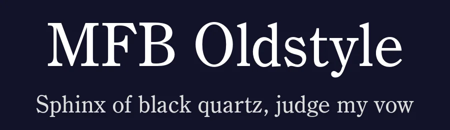 MFB Oldstyle — Serif Font — thumbnail 2