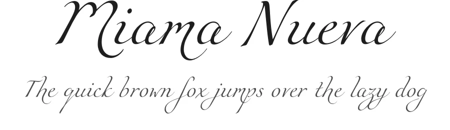 Miama Nueva β Script Handwritten Font