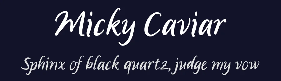 Micky Caviar by MJType (Muhamad Junaid) www.mjtype.com — Script Handwritten Font — thumbnail 2
