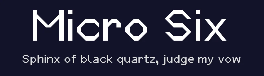 Micro Six by GGBotNet — Display Font — thumbnail 2