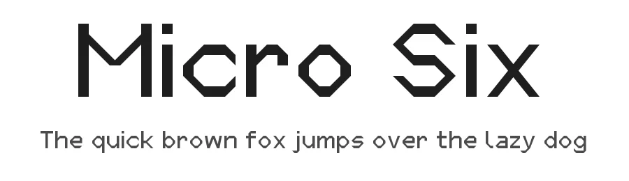 Micro Six by GGBotNet — Display Font